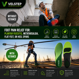 Velstep Arch Support Insoles | Orthopedic Insoles for Flat Feet & Plantar Fasciitis