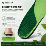 Velstep Arch Support Insoles | Orthopedic Insoles for Flat Feet & Plantar Fasciitis