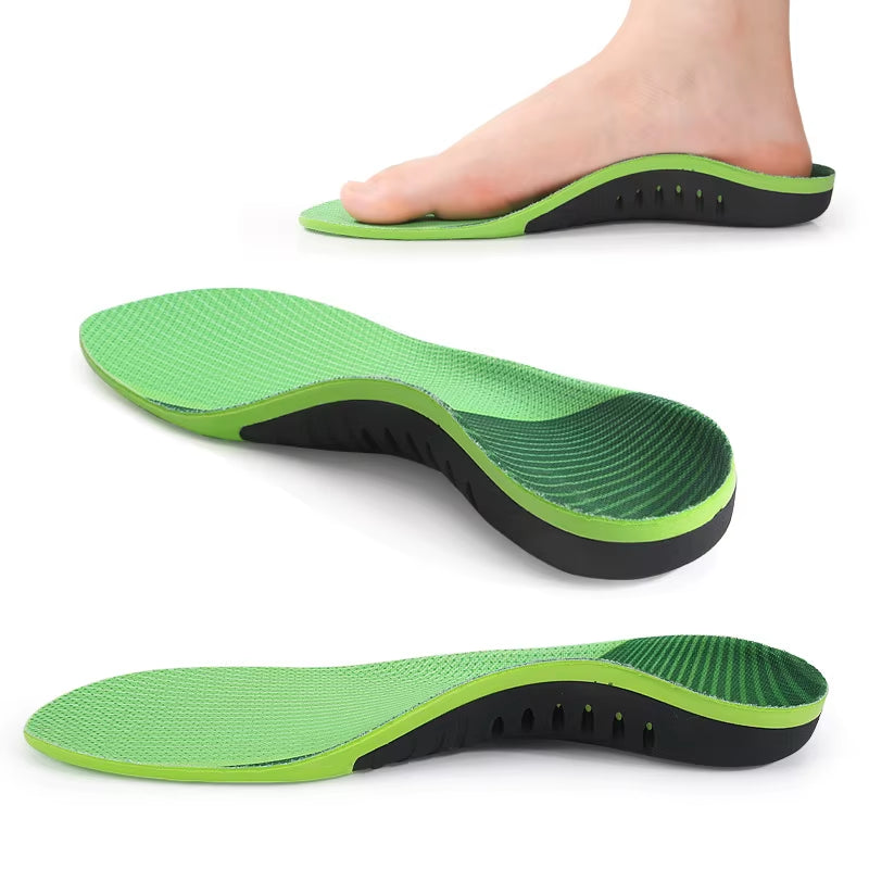 Comfort Flat Foot Arch Support Insoles Breathable Sweat Absorbing Pu Material Unisex for Men and Women